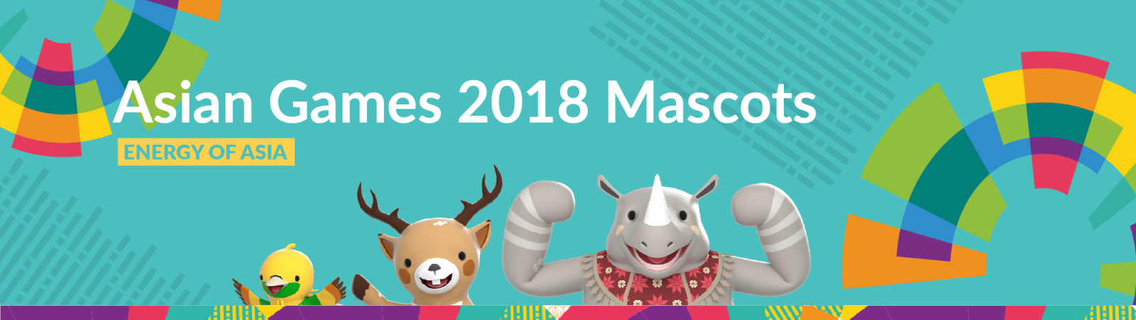 Mascots for Asian Games 2018.