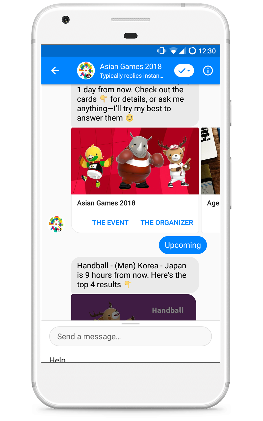 Chatbot for events.